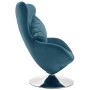 Sillón huevo giratorio con cojín terciopelo azul en Sillones | Comprar online en Foru.es