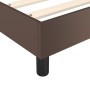 Cama box spring con colchón cuero sintético marrón 160x200 cm de vidaXL, Camas y somieres - Ref: Foro24-3144617, Precio: 470,...