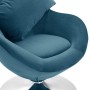 Sillón huevo giratorio con cojín terciopelo azul en Sillones | Comprar online en Foru.es