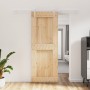 Puerta corredera con herrajes madera maciza de pino 80x210 cm de vidaXL, Puertas - Ref: Foro24-3203033, Precio: 196,09 €, Des...