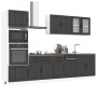 Mueble de cocina Kalmar negra 7 piezas madera contrachapada en Armarios de cocina | Comprar online en Foru.es
