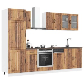 Mueble cocina Kalmar madera vieja 8 pzas madera contrachapada en Armarios de cocina | Comprar online en Foru.es