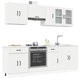 Mueble de cocina Kalmar blanco 8 piezas madera contrachapada en Armarios de cocina | Comprar online en Foru.es