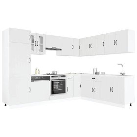 Mueble de cocina Lucca blanco 14 piezas madera contrachapada en Armarios de cocina | Comprar online en Foru.es