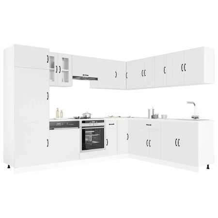 Mueble de cocina Lucca blanco 14 piezas madera contrachapada en Armarios de cocina | Comprar online en Foru.es