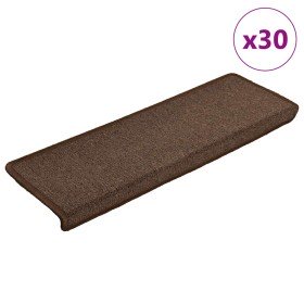 Alfombrillas para escaleras 30 unidades 65x21x4 cm Marrón Café Borde Rectangular en Hogar | Comprar online en Foru.es