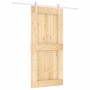 Puerta corredera con herrajes madera maciza de pino 95x210 cm de vidaXL, Puertas - Ref: Foro24-3203036, Precio: 199,21 €, Des...