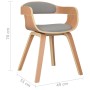 Sillas de comedor 2 uds madera curvada y tela gris taupe en Sillas de comedor | Comprar online en Foru.es