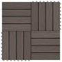 Baldosas porche relieve profundo WPC 1 m² marrón oscuro 11 uds de vidaXL, Suelos y moquetas - Ref: Foro24-45038, Precio: 77,0...