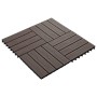 Baldosas porche relieve profundo WPC 1 m² marrón oscuro 11 uds de vidaXL, Suelos y moquetas - Ref: Foro24-45038, Precio: 77,0...