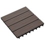 Baldosas porche relieve profundo WPC 1 m² marrón oscuro 11 uds de vidaXL, Suelos y moquetas - Ref: Foro24-45038, Precio: 77,0...