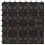 Baldosas porche relieve profundo WPC 1 m² marrón oscuro 11 uds de vidaXL, Suelos y moquetas - Ref: Foro24-45038, Precio: 77,0...
