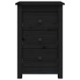 Mesitas de noche 2 uds madera maciza de pino negro 40x35x61,5cm de vidaXL, Mesitas de noche - Ref: Foro24-813708, Precio: 104...