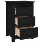 Mesitas de noche 2 uds madera maciza de pino negro 40x35x61,5cm de vidaXL, Mesitas de noche - Ref: Foro24-813708, Precio: 104...