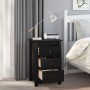 Mesitas de noche 2 uds madera maciza de pino negro 40x35x61,5cm de vidaXL, Mesitas de noche - Ref: Foro24-813708, Precio: 104...