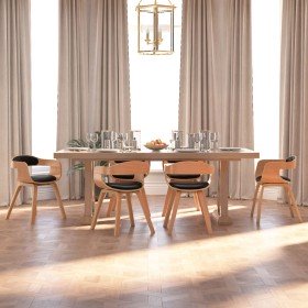 Sillas de comedor 6 uds madera curvada y cuero sintético negro en Sillas de comedor | Comprar online en Foru.es