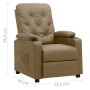 Sillón reclinable de cuero sintético color capuchino en Sillones | Comprar online en Foru.es
