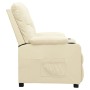 Sillón reclinable de cuero sintético crema en Sillones | Comprar online en Foru.es