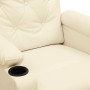 Sillón reclinable de cuero sintético crema en Sillones | Comprar online en Foru.es