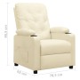 Sillón reclinable de cuero sintético crema en Sillones | Comprar online en Foru.es