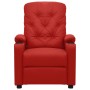 Sillón reclinable de cuero sintético rojo tinto en Sillones | Comprar online en Foru.es