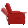 Sillón reclinable de cuero sintético rojo tinto en Sillones | Comprar online en Foru.es