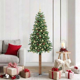Árbol de Navidad Delgado con 300 LED con soporte Verde 180 cm en Decoración Festiva y Estacional | Comprar online en Foru.es