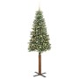 Árbol de Navidad Delgado con 300 LED con soporte Verde 210 cm en Decoración Festiva y Estacional | Comprar online en Foru.es
