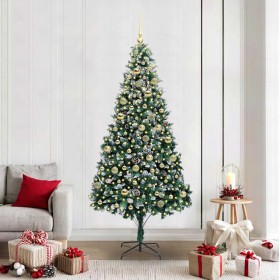 Árbol de Navidad artificial Verde 210 cm PVC y Acero y Plástico en Decoración Festiva y Estacional | Comprar online en Foru.es