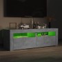 Mueble de TV con luces LED gris hormigón 120x35x40 cm de vidaXL, Muebles TV - Ref: Foro24-804359, Precio: 89,43 €, Descuento: %