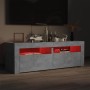 Mueble de TV con luces LED gris hormigón 120x35x40 cm de vidaXL, Muebles TV - Ref: Foro24-804359, Precio: 89,43 €, Descuento: %