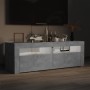 Mueble de TV con luces LED gris hormigón 120x35x40 cm de vidaXL, Muebles TV - Ref: Foro24-804359, Precio: 89,43 €, Descuento: %