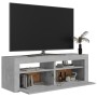 Mueble de TV con luces LED gris hormigón 120x35x40 cm de vidaXL, Muebles TV - Ref: Foro24-804359, Precio: 89,43 €, Descuento: %
