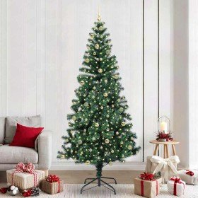 Árbol de Navidad Artificial Preiluminado Verde 240 cm en Decoración Festiva y Estacional | Comprar online en Foru.es