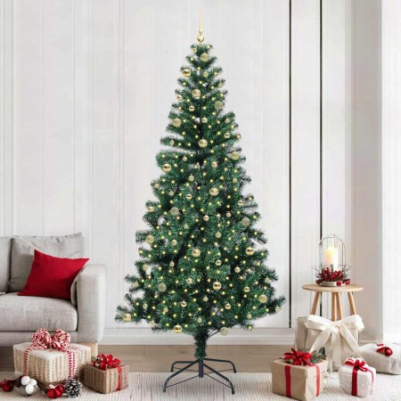 Árbol de Navidad Artificial Preiluminado Verde 240 cm en Decoración Festiva y Estacional | Comprar online en Foru.es