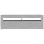 Mueble de TV con luces LED gris hormigón 120x35x40 cm de vidaXL, Muebles TV - Ref: Foro24-804359, Precio: 89,43 €, Descuento: %