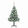 Árbol de Navidad Artificial Nevado con Luz LED Verde y 120 cm en Decoración Festiva y Estacional | Comprar online en Foru.es