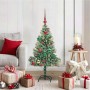 Árbol de Navidad Artificial Nevado con Luz LED Verde y 120 cm en Decoración Festiva y Estacional | Comprar online en Foru.es