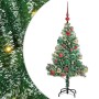 Árbol de Navidad Artificial Nevado con Luz LED Verde y 120 cm en Decoración Festiva y Estacional | Comprar online en Foru.es