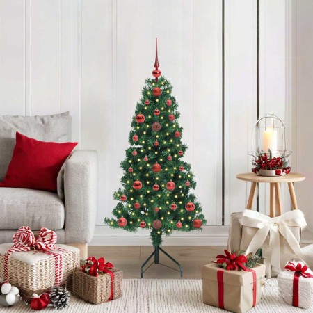 Árbol de Navidad Artificial de Esquina Verde 120 cm PVC y Metal en Decoración Festiva y Estacional | Comprar online en Foru.es
