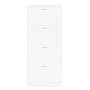 Mueble zapatero madera contrachapada blanco 59x17x150 cm en Zapateros y organizadores de calzado | Comprar online en Foru.es