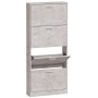 Mueble zapatero madera contrachapada gris hormigón 59x17x150 cm en Zapateros y organizadores de calzado | Comprar online en Foru