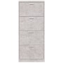 Mueble zapatero madera contrachapada gris hormigón 59x17x150 cm en Zapateros y organizadores de calzado | Comprar online en Foru