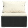 Set sofás de jardín 6 piezas y cojines ratán sintético negro de vidaXL, Conjuntos de jardín - Ref: Foro24-3101935, Precio: 62...