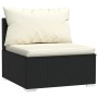 Set sofás de jardín 6 piezas y cojines ratán sintético negro de vidaXL, Conjuntos de jardín - Ref: Foro24-3101935, Precio: 62...