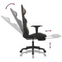 Silla gaming de masaje con reposapiés tela negro y gris taupe en Sillas gaming | Comprar online en Foru.es