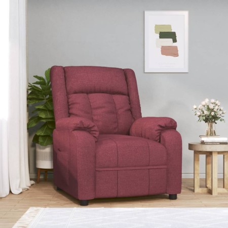 Sillón reclinable de tela rojo tinto en Sillones | Comprar online en Foru.es