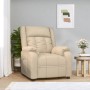 Sillón reclinable de tela crema en Sillones | Comprar online en Foru.es