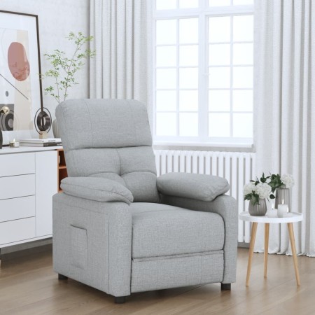Sillón reclinable de tela gris claro en Sillones | Comprar online en Foru.es