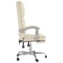 Silla de oficina reclinable masaje cuero sintético color crema en Sillas de oficina | Comprar online en Foru.es
